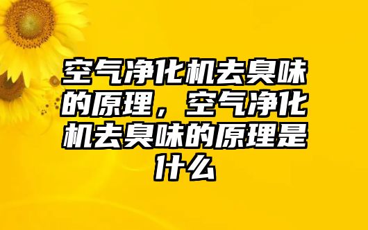 空氣凈化機去臭味的原理，空氣凈化機去臭味的原理是什么